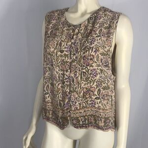 Vintage 90’s The Avenue Collection Rayon Floral Button Down Vest Women’s Size 18